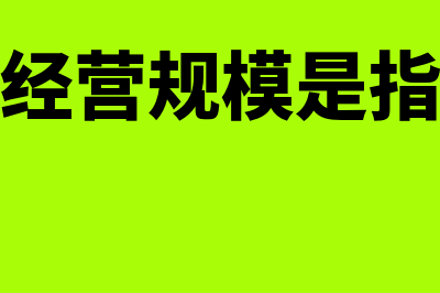 企业经营规模小不建账可以吗(企业经营规模是指什么)