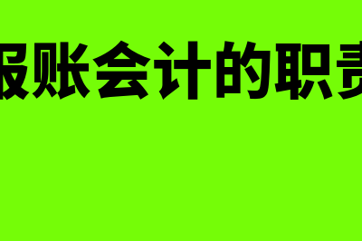 报账制会计核算的主体有哪些(报账会计的职责)