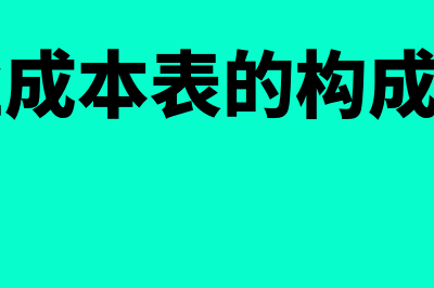 营业成本计划编制方法是什么(营业成本表的构成项目)