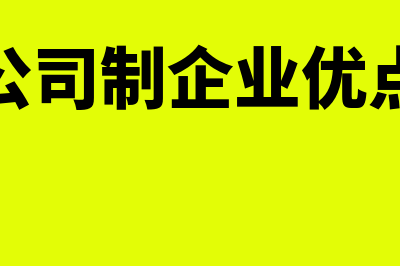 公司制企业的优点有哪些(公司制企业优点)