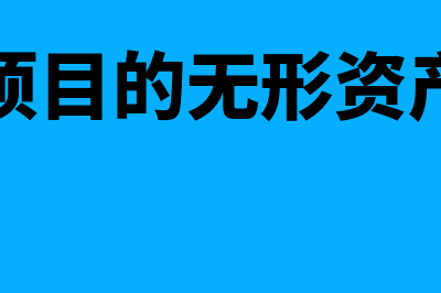 bot项目无形资产如何折旧(项目的无形资产)