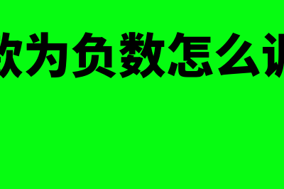 应付账款为负数表示什么(应付账款为负数怎么调整报表)