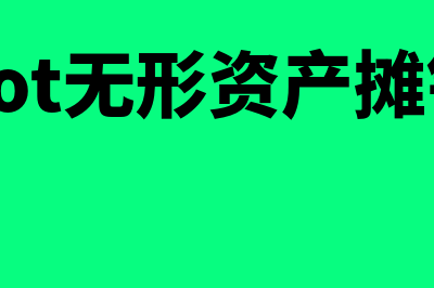 bot项目无形资产怎么摊销(bot无形资产摊销)