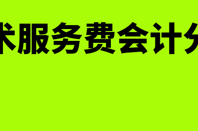 技术服务费的财务处理(技术服务费会计分录)