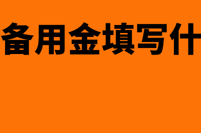 收到备用金的财务处理(收到备用金填写什么单)