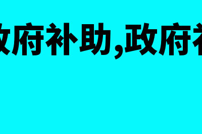 什么是政府补助的特征(什么是政府补助,政府补助有哪些种类)