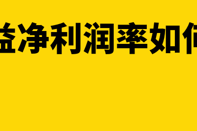 权益净利润率如何计算(权益净利润率如何算)