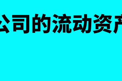 公司流动资产如何核算(公司的流动资产)