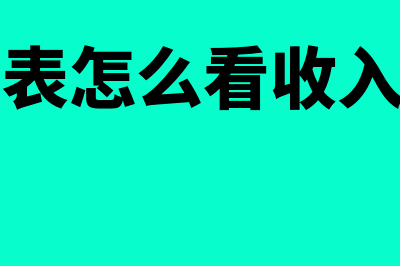 利润表怎么看收入总额(利润表怎么看收入支出)