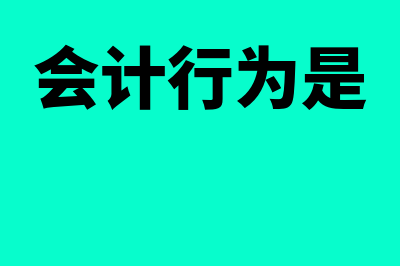 会计行为的原则是什么(会计行为是)