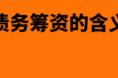 债务筹资种类有哪些(债务筹资的含义)