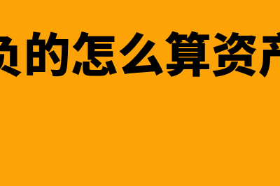 负债资产是怎么回事(负债是负的怎么算资产负债率)