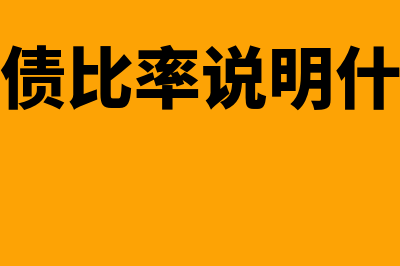 负债比率多少算合适(负债比率说明什么)