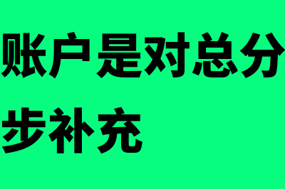 明细分类账户是什么(明细分类账户是对总分类账户所做的进一步补充)