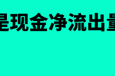 什么是现金净流量(什么是现金净流出量现值)