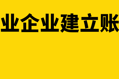 工业企业建账流程(工业企业建立账套)