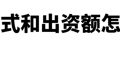 出资方式如何填写(出资方式和出资额怎么填写)