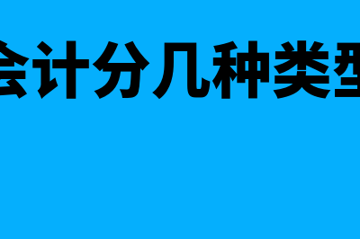 会计分类是怎样的(会计分几种类型)