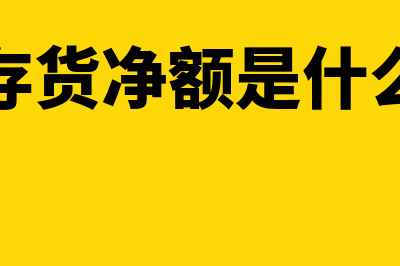 什么是存货净值(存货净额是什么)