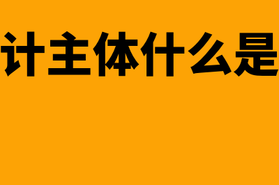 什么是会计主体(什么是会计主体什么是法律主体)