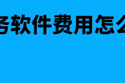 买财务软件费用记什么科目(买财务软件费用怎么做账)