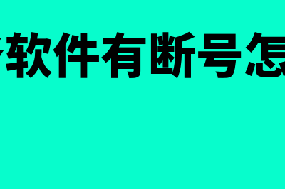 a6财务软件是什么(a6财务软件有断号怎么处理)