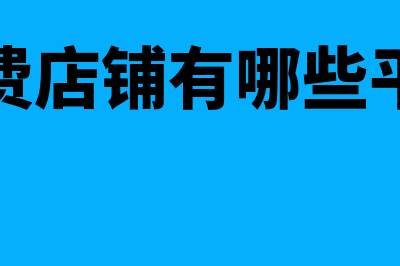 小店用什么免费财务软件(免费店铺有哪些平台)