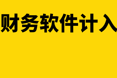 购进财务软件计入什么科目(购进财务软件计入哪里)