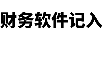 财务软件计入什么(财务软件记入)