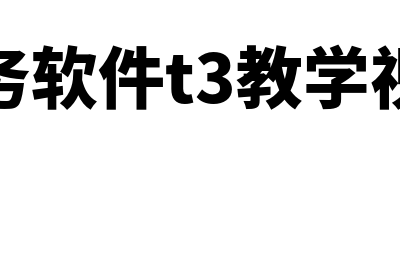 t3财务软件老板通是什么的(财务软件t3教学视频)