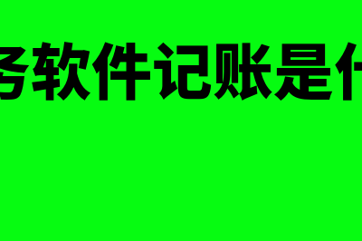 财务软件记账是什么意思(财务软件记账是什么)