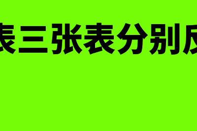 财务报表三张表的关系?(财务报表三张表分别反映什么)