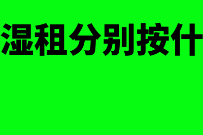 干租和湿租的区别?(干租与湿租分别按什么征税)