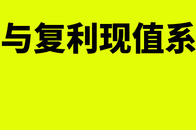 复利终值与复利现值的关系?(复利终值与复利现值系数互为倒数)