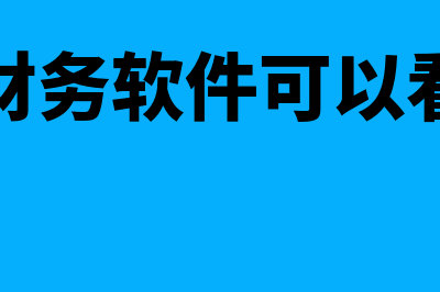 哪个财务软件可以出具审计数据(哪个财务软件可以看账单)