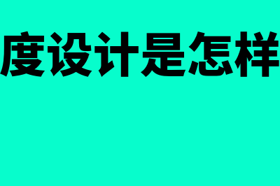 会计制度设计是什么?(会计制度设计是怎样一门课)