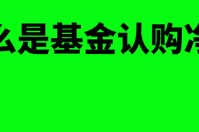 什么是基金认购?(什么是基金认购净值)