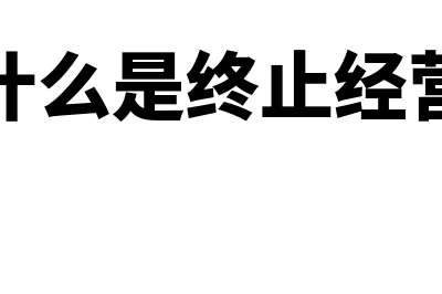 终止经营的定义?(什么是终止经营)