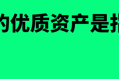 资产是指什么?(中国的优质资产是指什么)