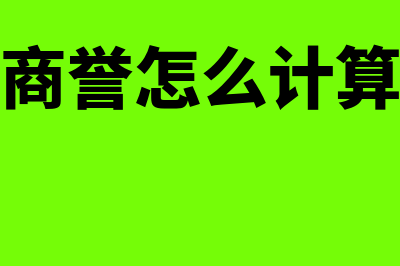 商誉怎么计算?(商誉怎么计算)