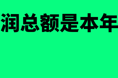 年度利润总额是什么?(年度利润总额是本年利润吗)