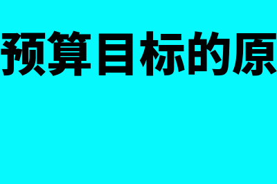 企业确定预算目标应遵循的原则是什么?(确定企业预算目标的原则是什么)