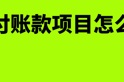 应付账款项目怎么填列的?(应付账款项目怎么填)