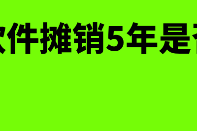 财务软件摊销期限是多久(财务软件摊销5年是否可行)