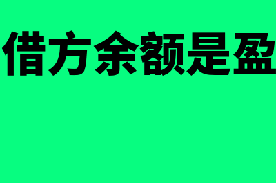 本年利润借方余额代表什么?(本年利润借方余额是盈利还是亏损)