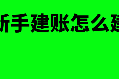 新手建账需要注意什么?(新手建账怎么建)