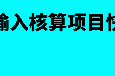 金蝶请输入核算项目是什么意思(金蝶输入核算项目快捷键)