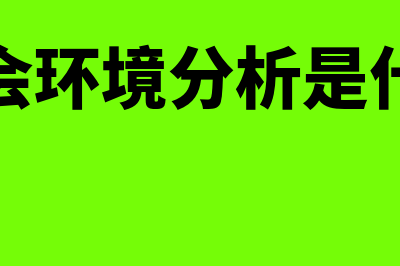 社会环境分析是什么?(社会环境分析是什么)