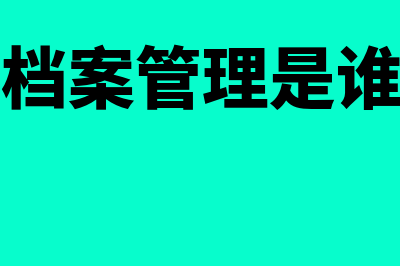 会计档案管理是什么?(会计档案管理是谁负责)