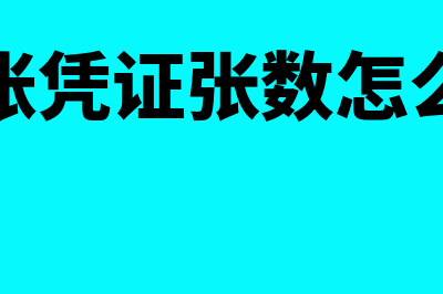 凭证张数怎么算(记账凭证张数怎么算)